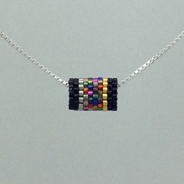 Black Confetti Bead